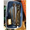 Image 2 : TOTE OF ROLLING DUFFEL BAGS, TOOLED LEATHER BELTS, WINDHSIELD REFLECTOR