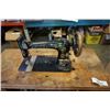 Image 2 : ANTIQUE SINGER SEWING MACHINE ON TREADLE BASE TABLE WITH ACCESSORIES