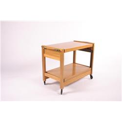 Brown Saltman Convertible top bar cart, USA 1950's