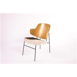 Kofod Larsen Cow hide chair, Denmark 1950's