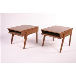 John Keal for Brown Saltman End tables, pair, USA circa 1950