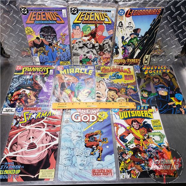 DC COMICS COMBO (10) : Includes - Legends, Legionnaires, Starman, Mister Miracle, etc, (1985-1994)  