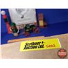 Image 6 : Collector Combo: Single Side Tin Sign, Avon Aftershave, Buck Board Wagon, Western Producer Bank) (Si