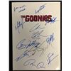 Image 1 : GOONIES CAST SIGNED SCRIPT COVER w/ COREY FELDMAN, STEVEN SPIELBERG   MORE (RA COA)