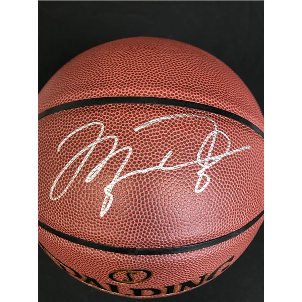 MICHAEL JORDAN SIGNED SPALDING BASKETBALL (IN PERSON AUTHENTICS COA AND HOLO)