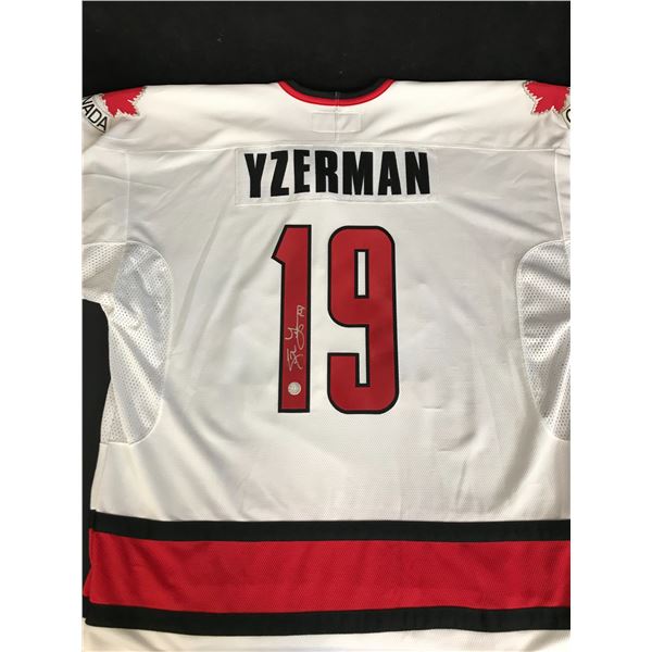 STEVE YZERMAN SIGNED OFFICIAL NIKE TEAM CANADA JERSET (YZERMAN COA)