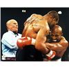 Image 2 : MIKE TYSON AND EVANDER HOLYFIELD SIGNED EAR BITE CUSTOM FRAMED 16 X 20 (BECKETT COA)