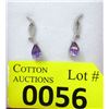 Image 1 : New Sterling Silver Amethyst & Diamond Earrings