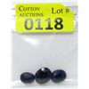 Image 1 : 3 Oval Cut Sapphire Gemstones - 26 CTW