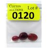 Image 1 : 3 Oval Cut Ruby Gemstones - 34.5 CTW