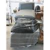 Image 1 : Skid of Grey Leather Sofa Parts - Store Return