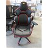 Image 1 : Black and Red Gaming Chair - Small Tear on Seat