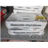 Image 1 : 4 Boxes of Disposable Vinyl Gloves - 100 Per Box