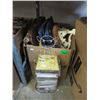 Image 1 : CD Stand and Box of Storage Locker Goods