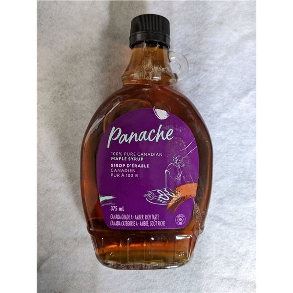 Five bottles of Panache 100 Pure Canadian Maple Syrup (375ml bottles)