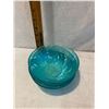 Image 2 : 4 turquoise 6" glass bowls by Alcan of Turkey