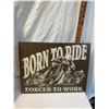 Image 1 : Born to ride tin sign