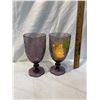 Image 1 : Two Princess House Fantasia amethyst goblets