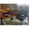 Image 1 : Exit Sign, Vintage Label Maker, Coleman Portable Jumpstarter