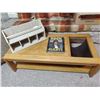 Image 1 : Coffee Table, Book and Wall Mounted Shelf