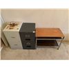 Image 1 : 2 Filing Cabinets and Rolling Table