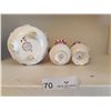 Image 2 : Set of 3 Bone China Decorative Flower Bouquets