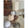 Image 1 : Side Table & Collection of Various Lamps