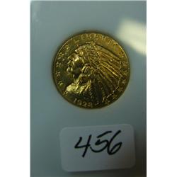 1928 $2.50 Indian Head Gold Coin XF Cleaned