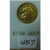 Image 1 : 1910 $2.50 Indian Head Gold Coin XF Cleaned