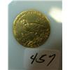Image 2 : 1910 $2.50 Indian Head Gold Coin XF Cleaned