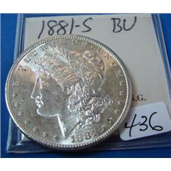 1881-S Morgan Silver Dollar BU