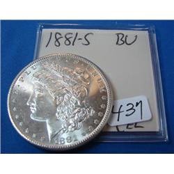 1881-S Morgan Silver Dollar BU