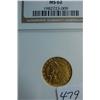 Image 1 : 1927 $2.50 Indian Head Gold Coin NGC MS62