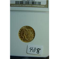 1927 $2.50 Indian Head Gold Coin NGC MS64
