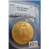 1908 No Motto $20 St. Gaudens Gold Coin PCGS MS64