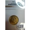 Image 1 : 1908 $5 Liberty Gold Coin NGC MS62