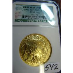 2006 $50 Buffalo Gold Coin MS70 First Year of Issue .9999 fine