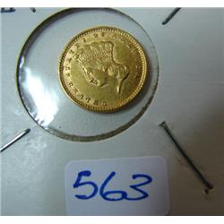 1856 $1.00 Liberty Gold Coin AU-50