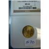 Image 1 : 1926 America Sesquicentennial Gold Coin NGC MS 64
