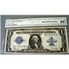 Image 1 : 1923 $1.00 Silver Certificate C.G.A. Gem Uncirculated  65