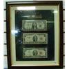 Image 1 : Historic Currency of United States - Framed under glass 15" 