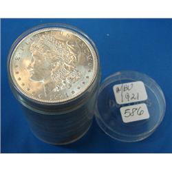 20 pc. Roll 1921 Morgan Silver Dollars AU/BU