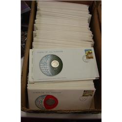 132 Coins of All Nations Stamped Covers