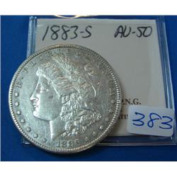 1883-S Morgan Silver Dollar AU50