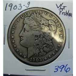 1903-S Morgan Silver Dollar VG rim nicks