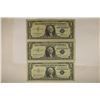 Image 1 : 3-US $1 SILVER CERTIFICATES BLUE SEALS: 1957,