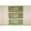 Image 2 : 3-US $1 SILVER CERTIFICATES BLUE SEALS: 1957,