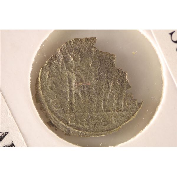 CONSTANTINE ERA ANCIENT COIN 2 SOLDIERS WITH ONE