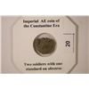 Image 3 : CONSTANTINE ERA ANCIENT COIN 2 SOLDIERS WITH ONE