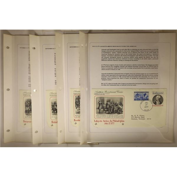 4 1ST DAY COVERS WITH STAMPS: 1977 LAFAYETTE